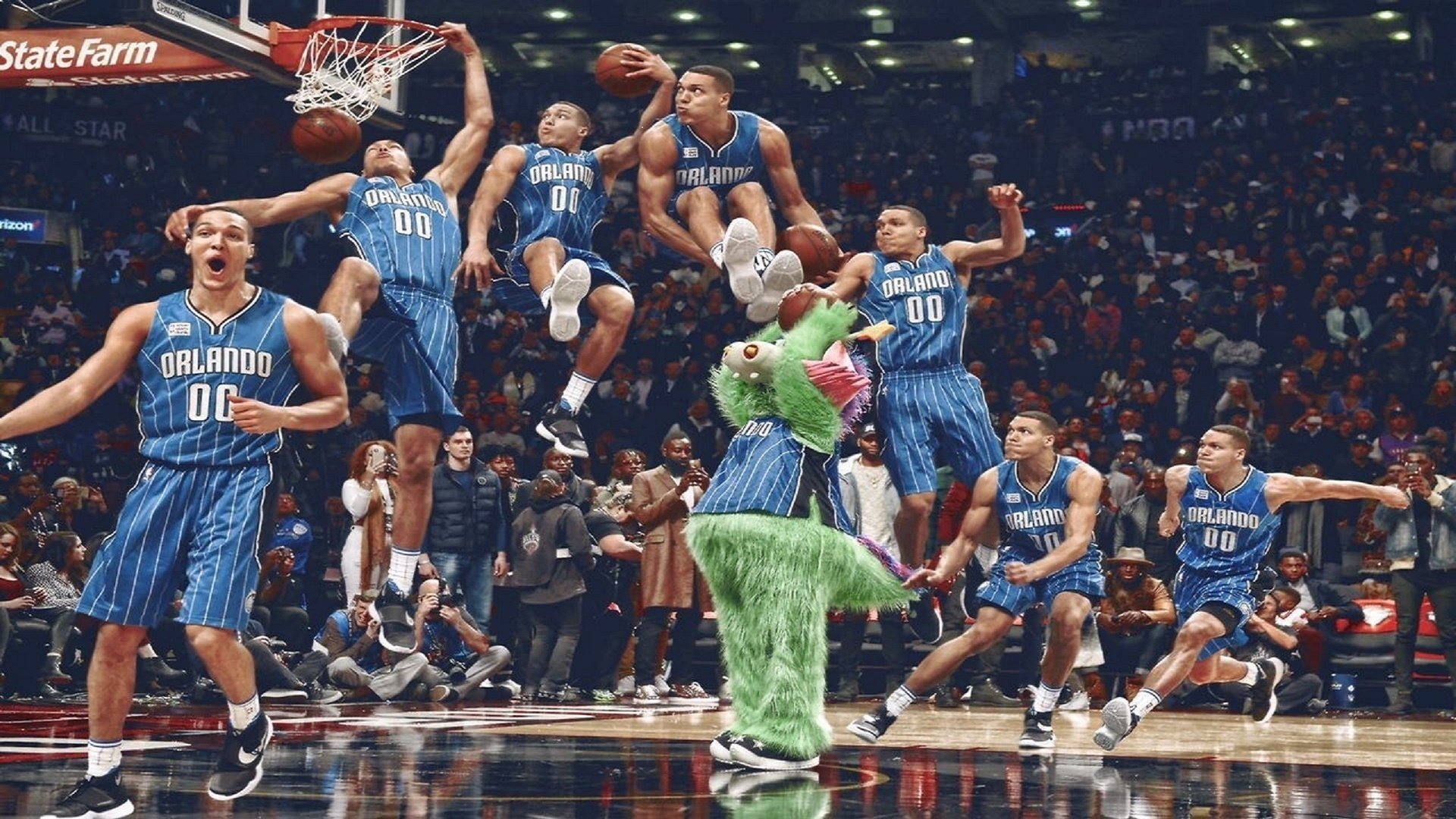 比赛中球员们拼尽全力，为球队争取胜利，球员们正在为比赛做准备